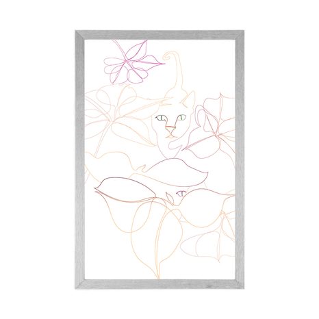 POSTER GEHEIMNISVOLLE KATZE - MOTIVE AUS UNSERER WERKSTATT - POSTER