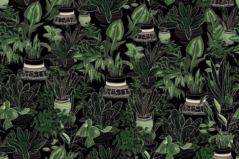 SELF ADHESIVE WALLPAPER WITH A BOTANICAL THEME - SELF-ADHESIVE WALLPAPERS - WALLPAPERS