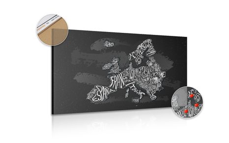 QUADRO IN SUGHERO – MAPPA DELL'EUROPA MODERNA - QUADRI SU SUGHERO - STAMPE E QUADRI