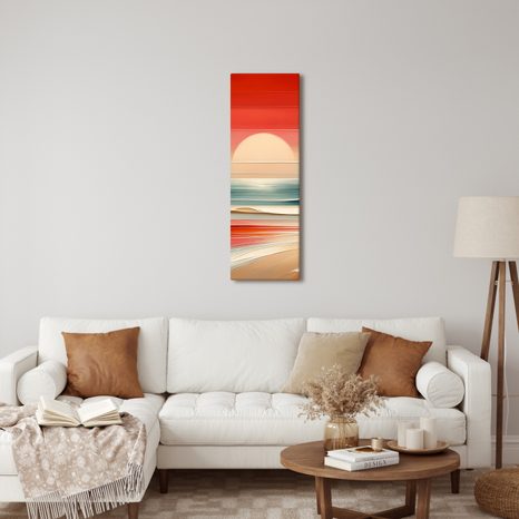 OBRAZ VLNY ZALIATE FARBAMI SÚMRAKU - OBRAZY MORE A PLÁŽ - OBRAZY