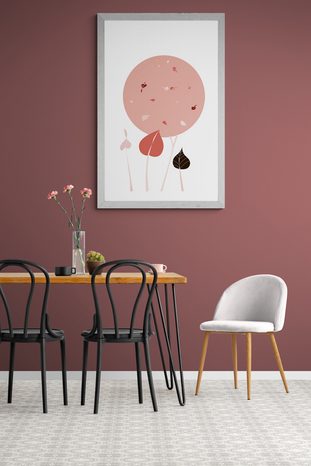 POSTER MIT PASSEPARTOUT INTERESSANTES DESIGN VON BLÄTTERN - MOTIVE AUS UNSERER WERKSTATT - POSTER