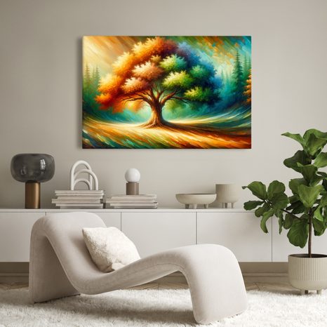 OBRAZ ZÁŘIVÝ STROM ŽIVOTA V KRAJINĚ - OBRAZY STROMY ŽIVOTA - OBRAZY