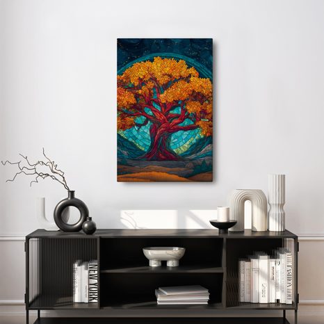 OBRAZ ZÁŘIVÝ STROM ŽIVOTA V NOCI - OBRAZY STROMY ŽIVOTA - OBRAZY