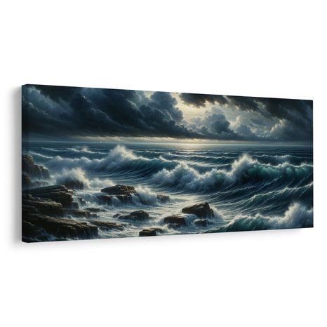 OBRAZ ROZBOUŘENÉ VLNY - OBRAZY MOŘE A PLÁŽ - OBRAZY
