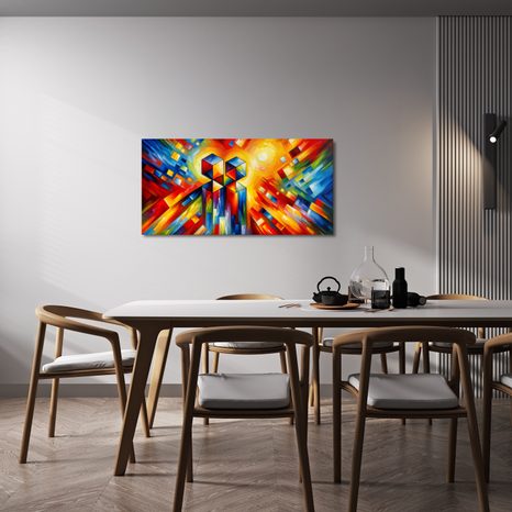 WANDBILD ABSTRAKTE UMARMUNG - WANDBILDER ABSTRAKTE FORMEN - BILDER