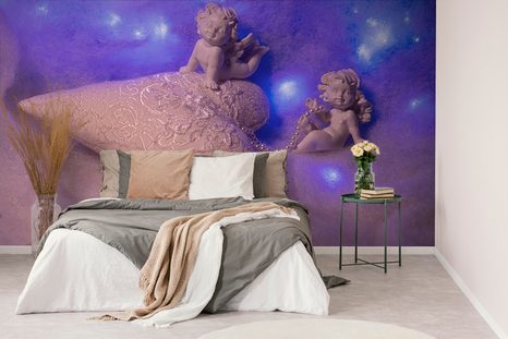 SELBSTKLEBENDE FOTOTAPETE ENGEL MIT EINEM HERZ - SELBSTKLEBENDE TAPETEN - TAPETEN