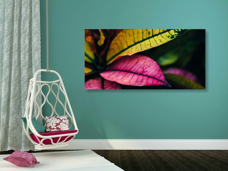 WANDBILD FRISCHE BLÄTTER - BILDER VON NATUR UND LANDSCHAFT - BILDER