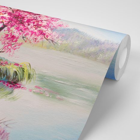 SELBSTKLEBENDE TAPETE ORIENTALISCHE ROSA KIRSCHE - SELBSTKLEBENDE TAPETEN - TAPETEN