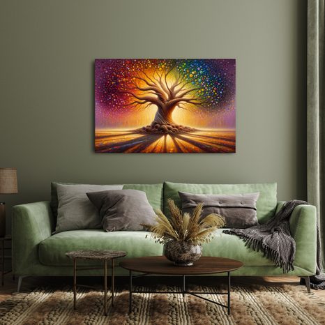 OBRAZ KOUZELNÝ STROM ŽIVOTA V BARVÁCH - OBRAZY STROMY ŽIVOTA - OBRAZY