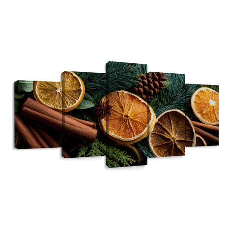 5-DÍLNÝ OBRAZ KOUZLO VÁNOČNÍCH VŮNÍ - VÁNOČNÍ A ZIMNÍ OBRAZY - OBRAZY