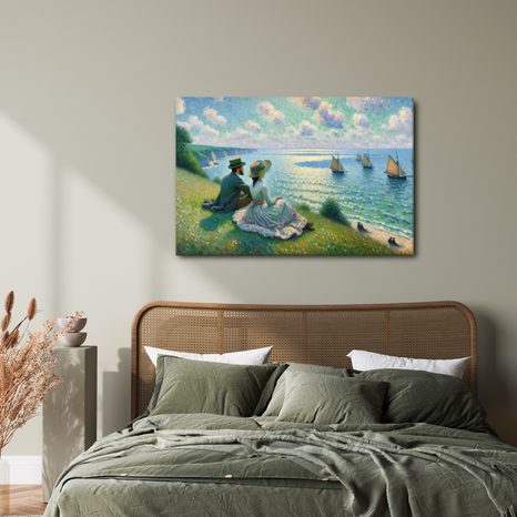 OBRAZ ROMANTICKÝ VÝHLED NA MOŘE - OBRAZY MOŘE A PLÁŽ - OBRAZY