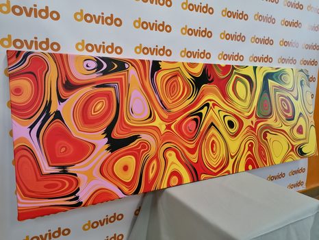 KÉP KREATÍV MŰVÉSZET PIROS ÉS SÁRGA SZÍNEKBEN - ABSZTRAKT KÉPEK - KÉPEK