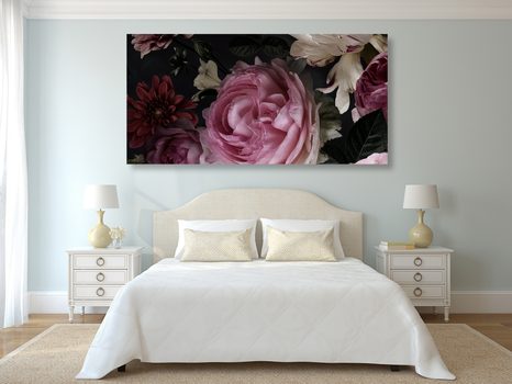 OBRAZ KYTICE KVĚTŮ V DETAILNÍM ZÁBĚRU - OBRAZY KVĚTŮ - OBRAZY