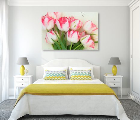 STAMPA SU TELA – TULIPANI PRIMAVERILI - QUADRI DI FIORI - STAMPE E QUADRI