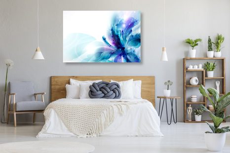 WANDBILD BLUME IM FUTURISTISCHEN STIL - BILDER BLUMEN - BILDER