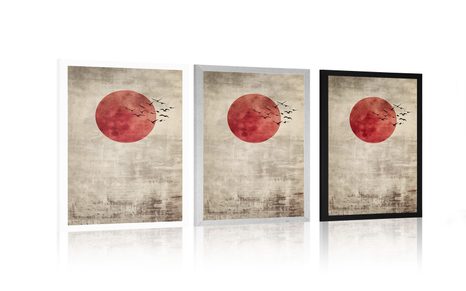 PLAKÁT JAPANDI ČERVENÝ MĚSÍC - JAPANDI - PLAKÁTY