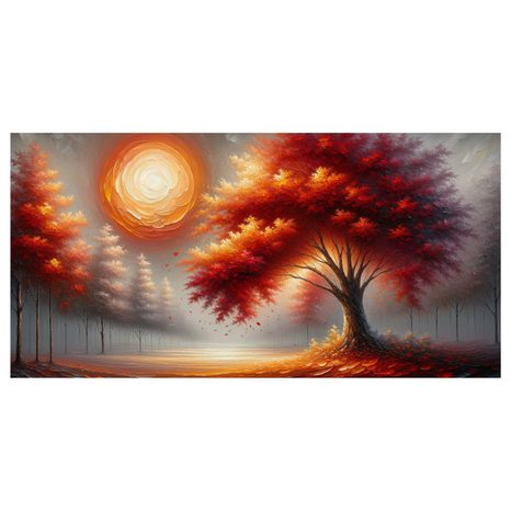 WANDBILD HERBSTBAUM DES LEBENS IM SONNENLICHT - BILDER BÄUME DES LEBENS - BILDER