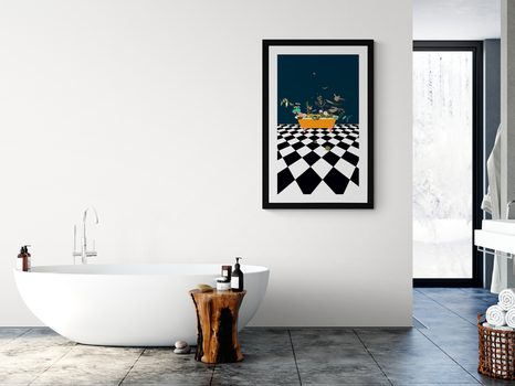 PLAKÁT S PASPARTOU BOTANIKA PLNÁ FANTAZIE - MOTIVY Z NAŠÍ DÍLNY - PLAKÁTY