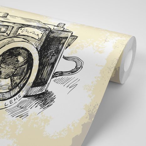 SELBSTKLEBENDE TAPETE RETRO-FOTOAPPARAT - SELBSTKLEBENDE TAPETEN - TAPETEN