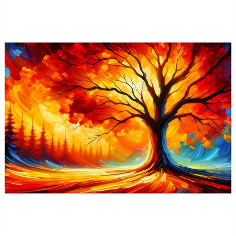 OBRAZ STROM ŽIVOTA V PLAMENECH - OBRAZY STROMY ŽIVOTA - OBRAZY