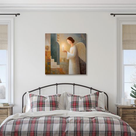 VÁNOČNÍ OBRAZ KOUZLELNÉ ANDĚLSKÉ SVĚTLO - VÁNOČNÍ A ZIMNÍ OBRAZY - OBRAZY