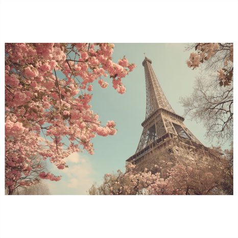 OBRAZ EIFFELOVA VĚŽ V RŮŽOVÉM KVĚTU - OBRAZY PAŘÍŽ - OBRAZY