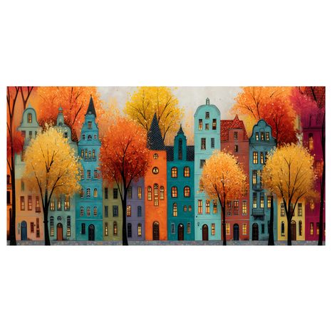 OBRAZ MALEBNÉ DOMY V PODZIMNÍM HÁVU - PICTURES - 🔥 TOTAL SALE 🔥