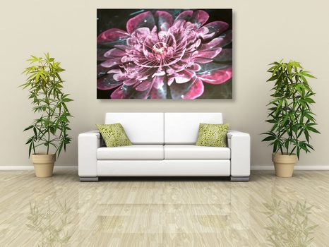 TABLOU FLOARE MAGICĂ ROZ - TABLOURI ABSTRACTE - TABLOURI