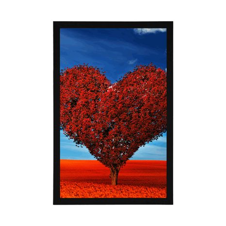AFFICHE – MAGNIFIQUE ARBRE EN FORME DE CŒUR - AMOUR - AFFICHES