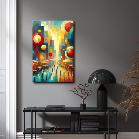TABLOU GEOMETRIA ORAȘULUI - TABLOURI ABSTRACTE - TABLOURI