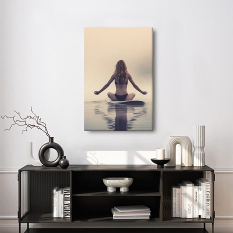 QUADRO SU TELA – ARMONIA TRANQUILLA SULL'ACQUA - QUADRI DI DONNE - STAMPE E QUADRI