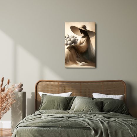 OBRAZ ELEGANTNÍ ŽENA S KVĚTINOU - PICTURES OF WOMEN - PICTURES