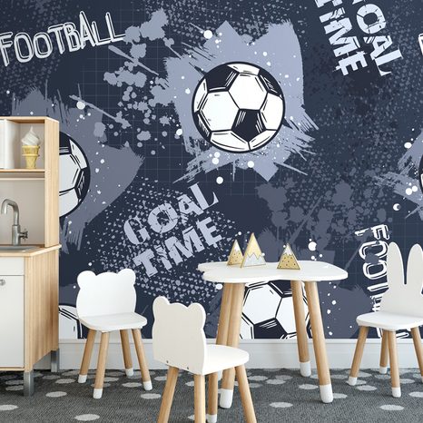 TAPETE FUSSBALL IN LILA - TAPETEN - 🔥 TOTALAUSVERKAUF