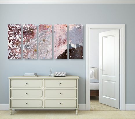 TABLOU 5-PIESE ABSTRACȚIA ÎN TONURI FINE - TABLOURI ABSTRACTE - TABLOURI
