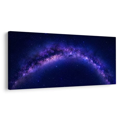 CANVASTAVLA KOSMISK GLÖD I BLÅVIOLETTA TONER - TAVLOR MED GALAXER - TAVLOR