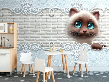 TAPETA ROZTOMILÉ KOTĚ - DĚTSKÉ TAPETY - TAPETY