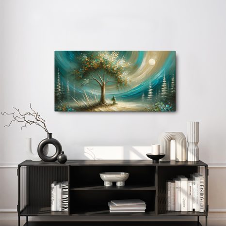 OBRAZ MEDITACE POD STROMEM ŽIVOTA - OBRAZY STROMY ŽIVOTA - OBRAZY