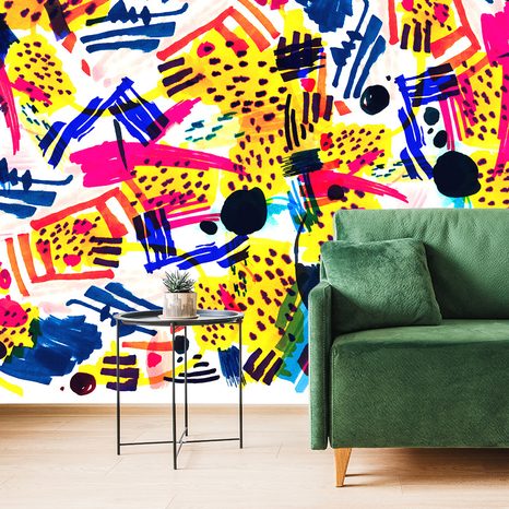 SELF ADHESIVE WALLPAPER POP ART ABSTRACTION - SELF-ADHESIVE WALLPAPERS - WALLPAPERS