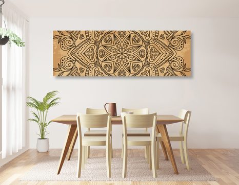 OBRAZ MANDALA SE STARODÁVNÝM NÁDECHEM - OBRAZY FENG SHUI - OBRAZY