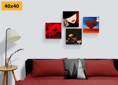 SET OBRAZŮ ELEGANTNÍ DÁMA - SESTAVY OBRAZŮ - OBRAZY