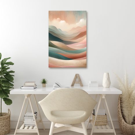 SLIKA VALOVITI PASTELNI KRAJOLIK - SLIKE PLANINE - SLIKE