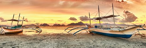 OBRAZ LOĎKY PŘI ZÁPADU SLUNCE - OBRAZY PŘÍRODY A KRAJINY - OBRAZY