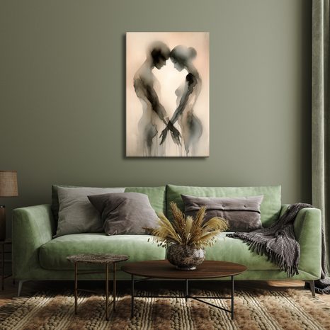 WANDBILD ZÄRTLICHKEIT OHNE GRENZEN - BILDER MIT LIEBESMOTIVEN - BILDER