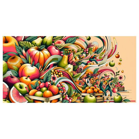 TABLOU RECOLTĂ DE FRUCTE - TABLOURI BĂUTURI ȘI MÂNCARE - TABLOURI