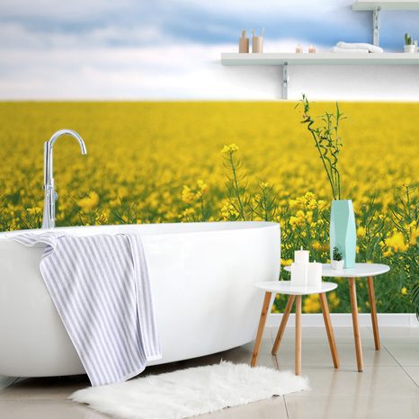 SELF ADHESIVE WALL MURAL YELLOW BLOOMING FIELD - SELF-ADHESIVE WALLPAPERS - WALLPAPERS