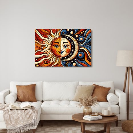 WANDBILD TAG UND NACHT - WANDBILDER MOND - BILDER