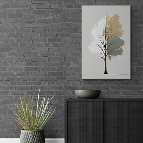 OBRAZ MINIMALISTICKÝ VÍCEBAREVNÝ STROM - OBRAZY STROMY A LISTY - OBRAZY