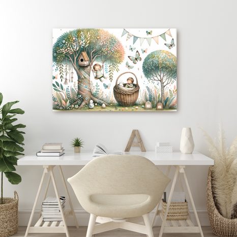 OBRAZ KOUZELNÝ SVĚT POD STROMEM SNŮ - DĚTSKÉ OBRAZY POHÁDKOVÉ BYTOSTI - OBRAZY
