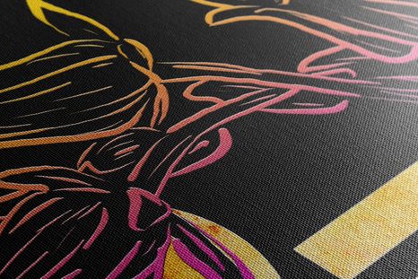 OBRAZ KWIATY ETNO - POP ART OBRAZY - OBRAZY