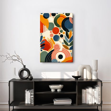 OBRAZ HRAVÁ GEOMETRICKÁ KOMPOZICE - ABSTRAKTNÍ OBRAZY - OBRAZY